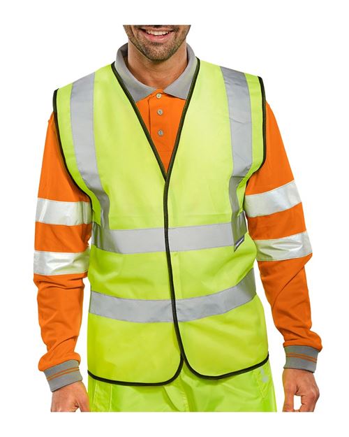 High Visibility Yellow Waist Coat Class 2