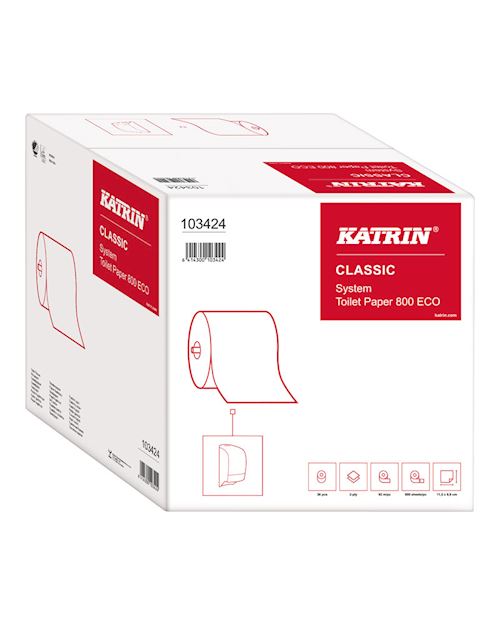 Katrin Classic Eco Toilet Roll System 800 Case 36 Rolls