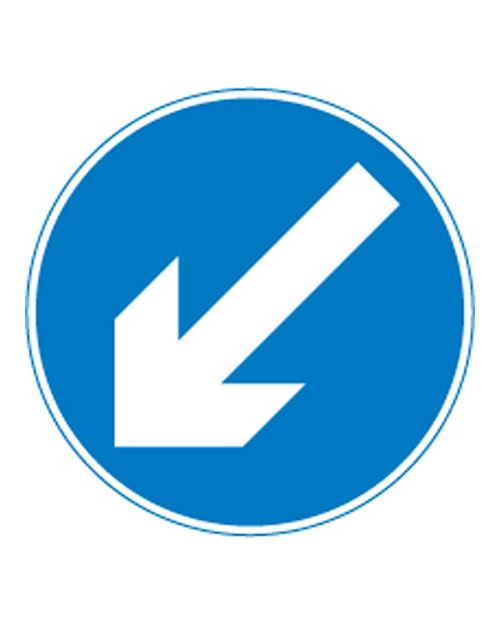 Quickfit Road Direction Keep Left Sign Plate