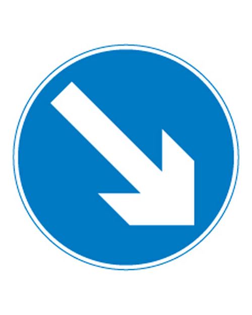 Quickfit Keep Right Sign Plate (face only)