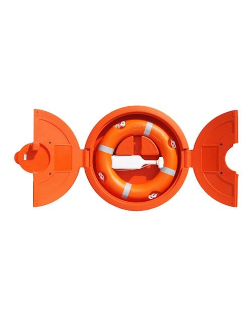 Lockable Lifebuoy Cabinet For 30 Inch buoys - Post Mountable