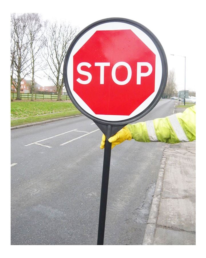 Lollipop Plastic Stop And Go Traffic Sign