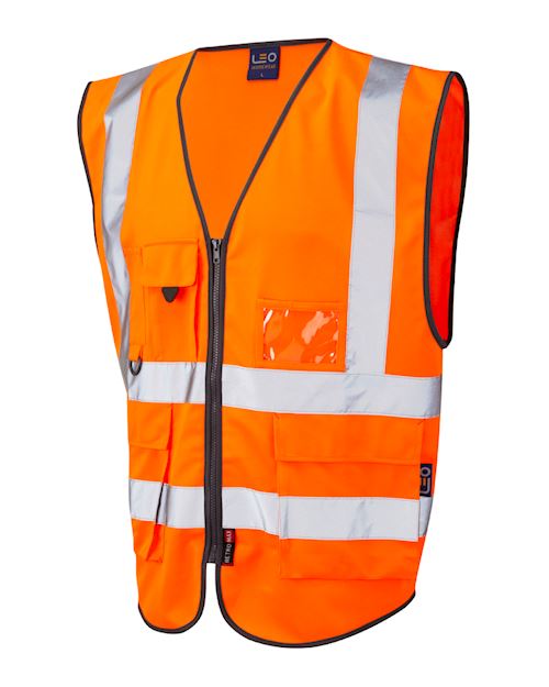 Hi Vis Waist Coat With Multi - Pockets For Phone, Pen, Id