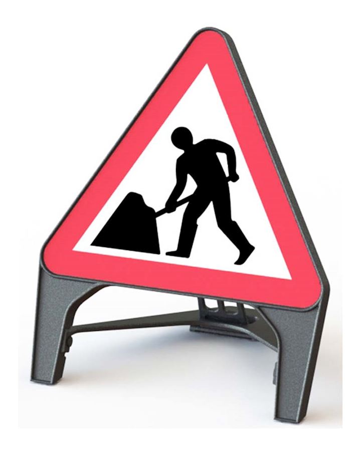 Men At Work - Road Works Q Sign