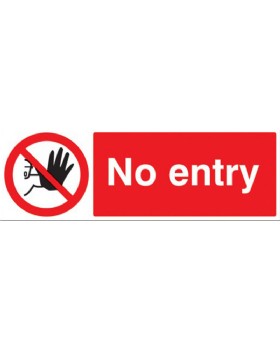 No  Entry Sign Rigid Plastic