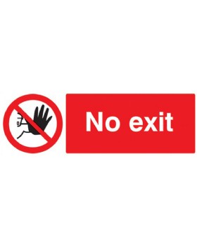 No Exit Sign Rigid Plastic