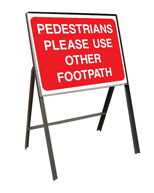 Pedestrians Please Use Other Footpath Sign