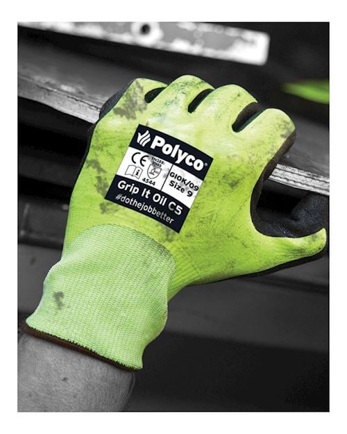 Polyco Grip It Oil C5 Waterproof Cut 5 Glove