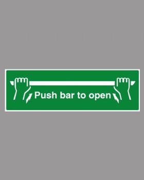 Push Bar To Open Sign