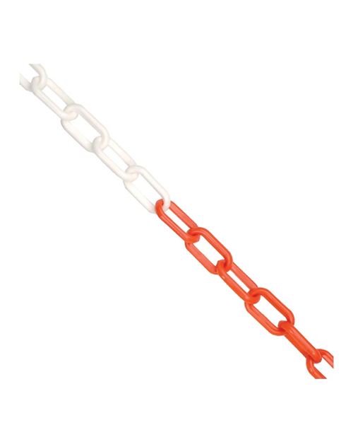Red - White Chain Plastic 6mm X 25 Metres