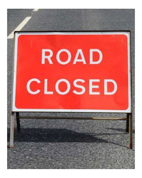 Road Closed Metal Sign Chapter 8 Red Book