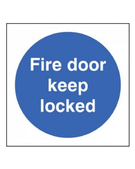 Fire Door Keep Locked Sign Self Adhesive Vinyl