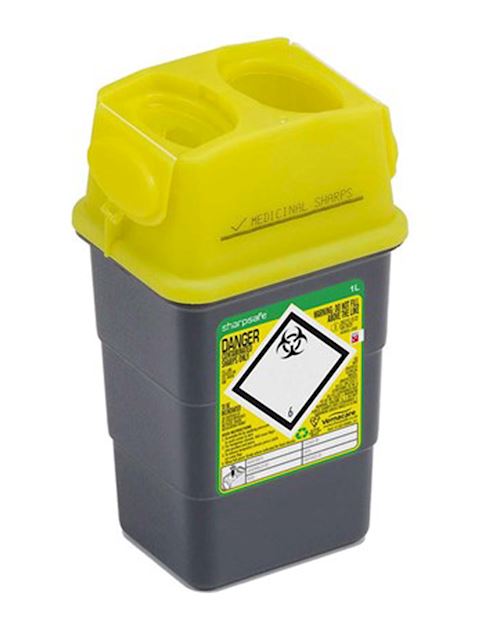 Sharps - Needle Disposal Bin 1L Capacity