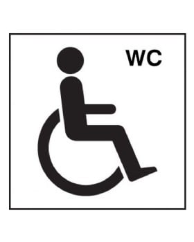 Disabled Toilet Sign On Rigid PVC