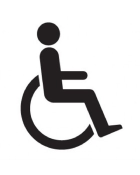Disabled Toilet Sign On Self Adhesive Vinyl