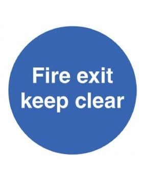 Fire Exit Keep Clear Sign Rigid Plastic