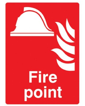 Fire Point Sign On Rigid Plastic