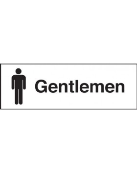 Sign Gentlemen  On Rigid PVC