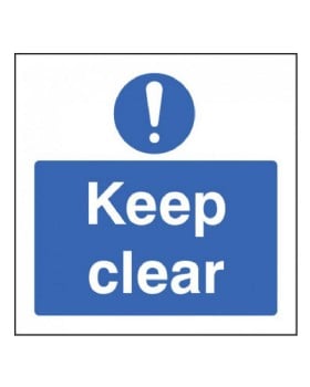 Keep Clear Sign Self Adhesive