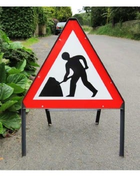 Road Sign Men At Work - Road Works Sign