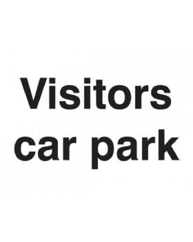 Visitors Car Park Sign On Rigid PVC