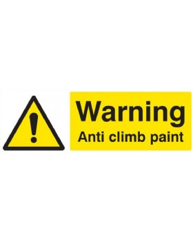 Warning Anti-Climb Paint - On Self Adhesive