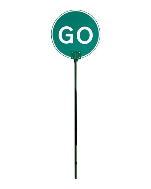 Lollipop Metal Stop And Go Traffic Sign