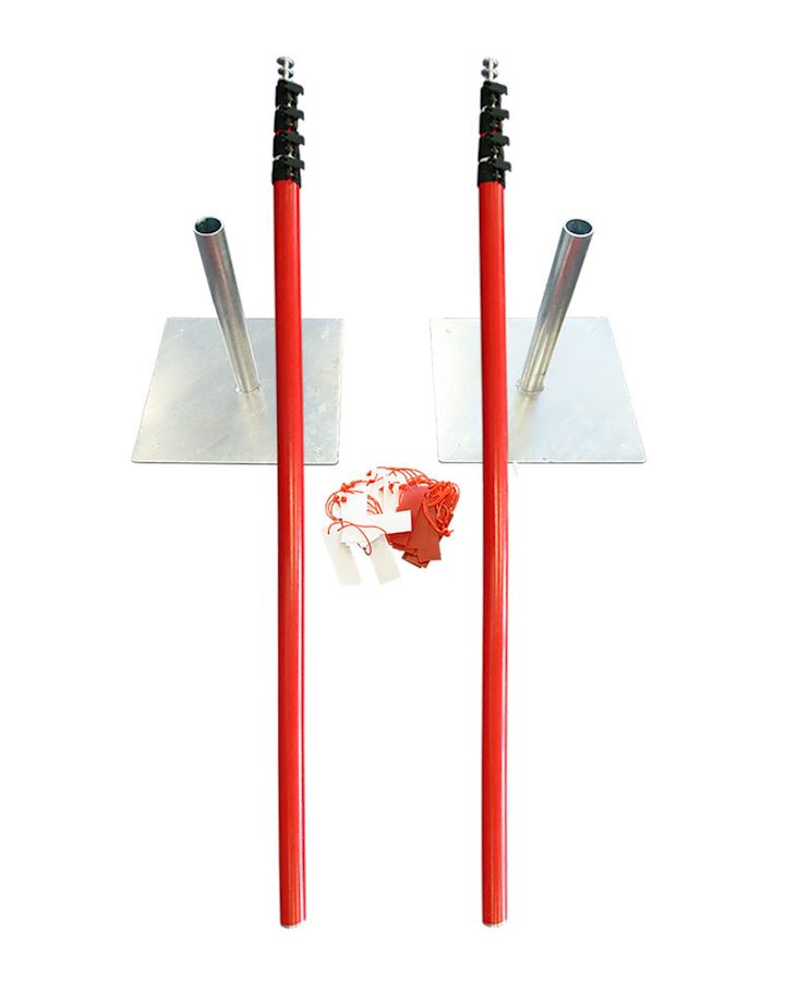 Telescopic Overhead Cable Goal Posts - Height Restrictor