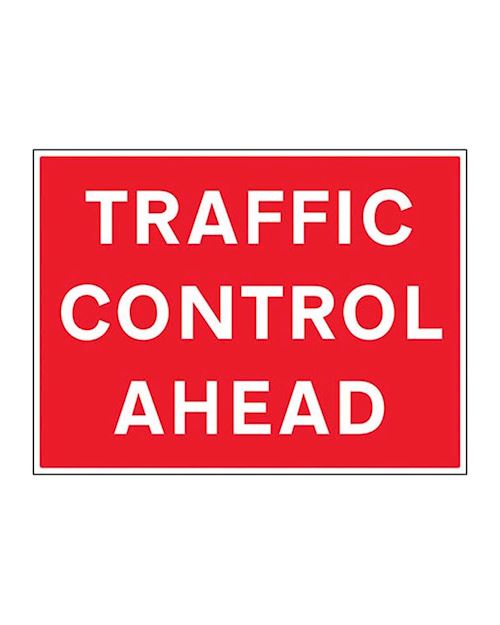 Quickfit Traffic Control Ahead Sign Plate (face only)