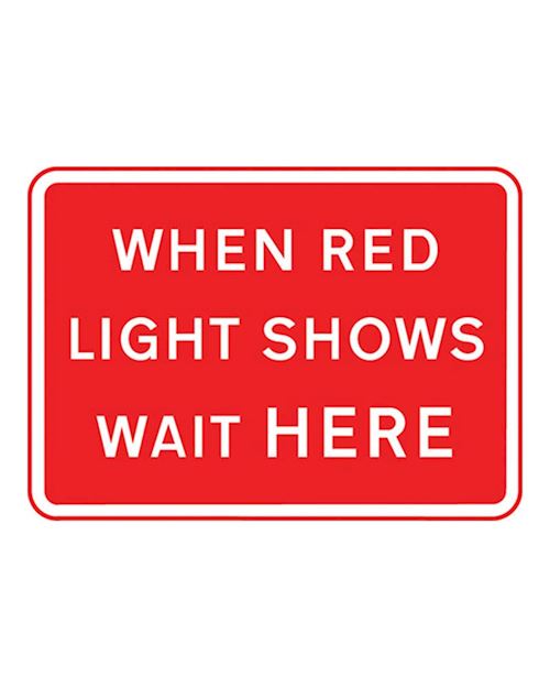 Quickfit When Red Light Shows Wait Here Sign Plate Chapter 8 Red Book