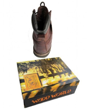Woodworld Brown SBP Leather Safety Boot