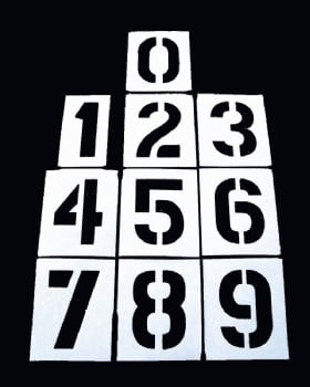 Stencil Kit Zero To Nine Numerals