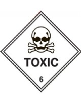 Hazard Warning Toxic Labels