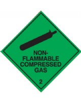 Non - Flammable Compressed Gas Hazard Warning