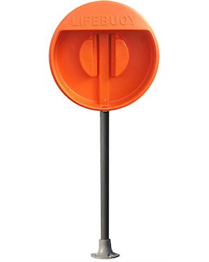 Lifebuoy Housing For 30 Inch Buoy With Surface Mounted GRP Post