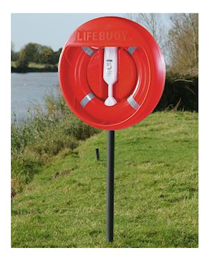 30 inch Lifebuoy Station Complete - Stand Sub Surface Mounted