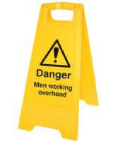 Danger Men Working Overhead Sign - Freestanding A Board