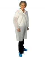 Disposable Visitors Coat White (Pack 50)