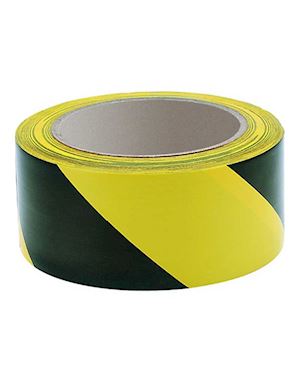 Yellow - Black Hazard Warning Adhesive Tape