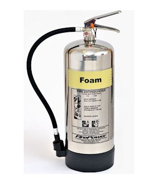 FirePower 6 Litre Foam Polished Extinguisher