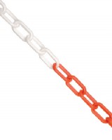 Red - White Chain Plastic 6mm X 25 Metres