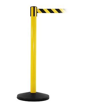 SafetyMaster Retractable Barrier Post - Yellow