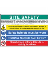 Site Safety Board On Rigid PVC