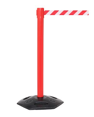 Weathermaster Retractable Barrier Post - Red