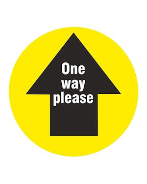 One Way Please Arrow - Anti Slip Floor Graphic