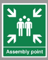Assembly Point Sign  On  Rigid PVC
