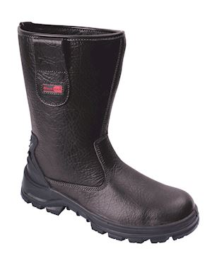 Black Rigger Boots Fur Lined - Steel Toe & Midsole By Blackrock