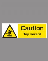 Caution Trip Hazard- On Rigid Plastic