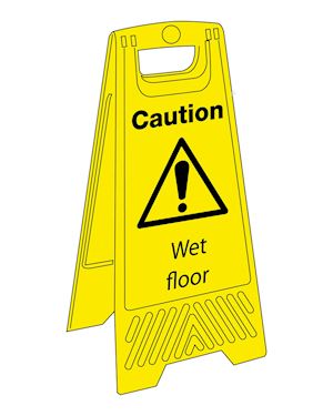 Caution Wet Floor Sign On Folding 'A' Board