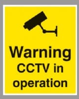Warning CCTV In Operation On Sign Rigid PVC